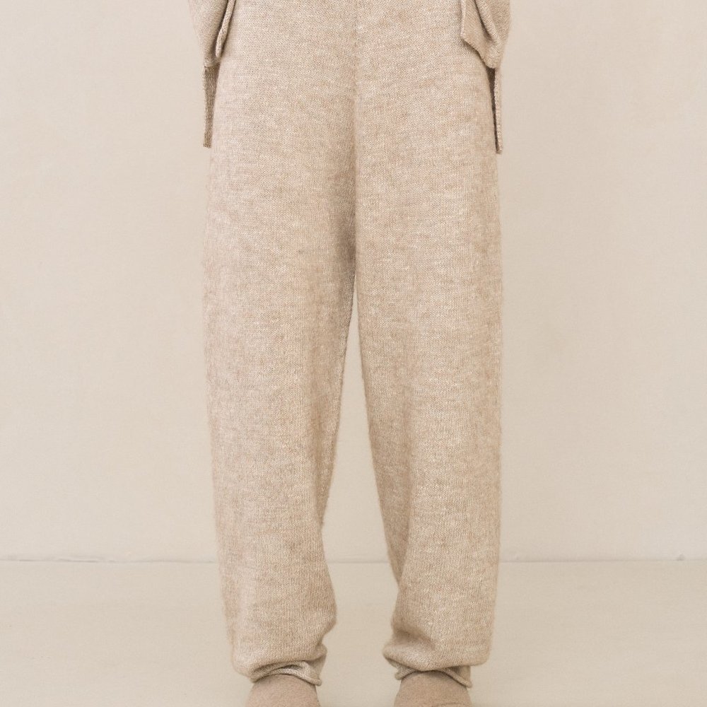 LAUREN MANOOGIAN Knitted merino wool-blend trousers